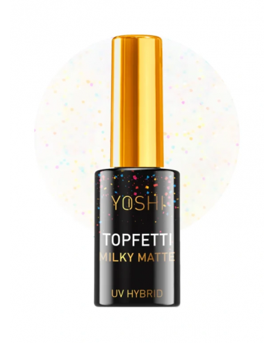 Top Coat Topfetti Milky Matte, 10ml